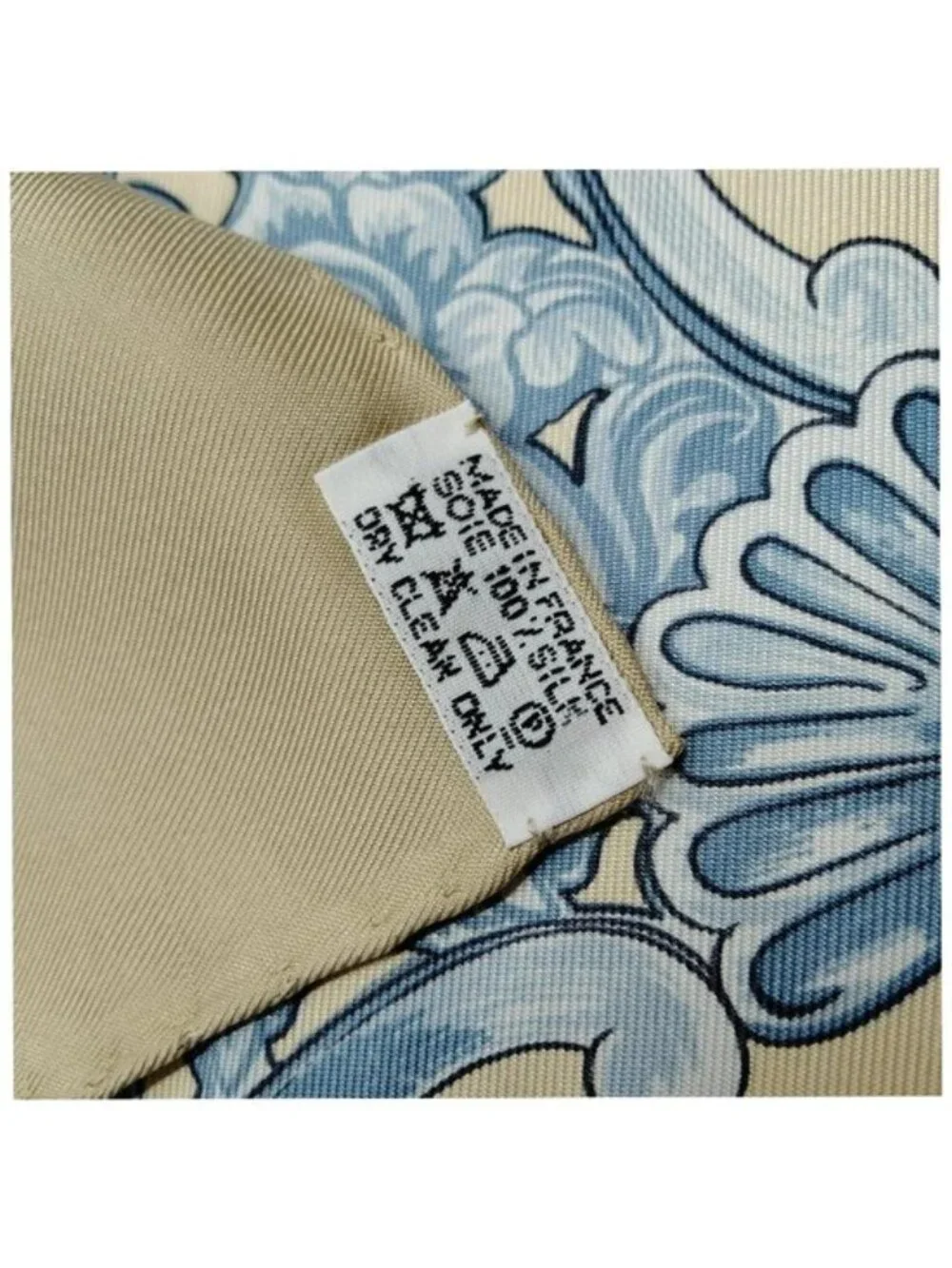 Authentic Hermès Étriers Carré 90 Silk Scarf Gold Blue Square Made in France